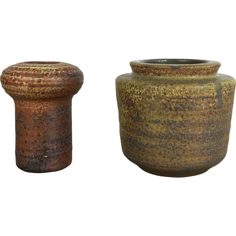 Pair of vintage ceramic vases by Piet Knepper for Mobach, Netherlands 1970