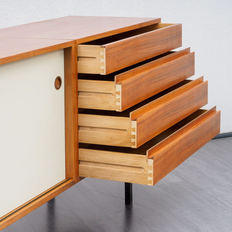 Vintage sideboard in walnut by Walter Wirz for Wilhelm Renz, 1960s