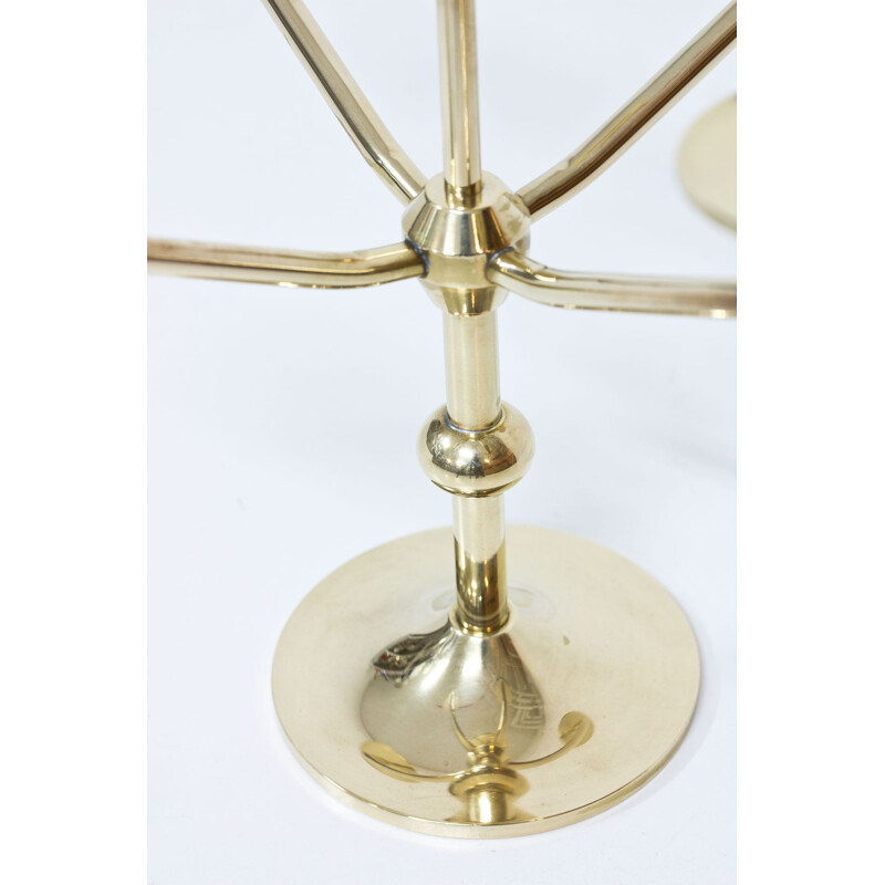 Swedish brass candelabra by Kee Mora, 1950s