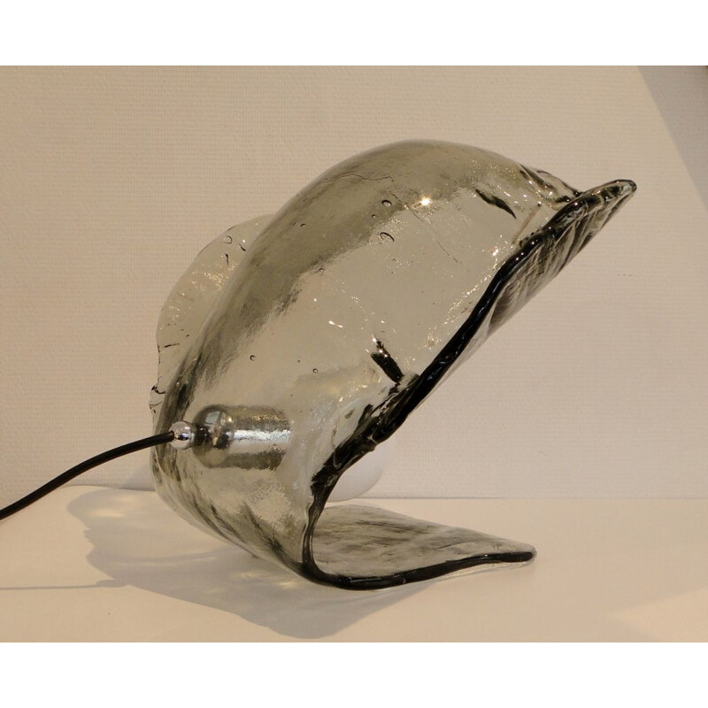 Murano glass vintage Mazzega oyster lamp, 1970s