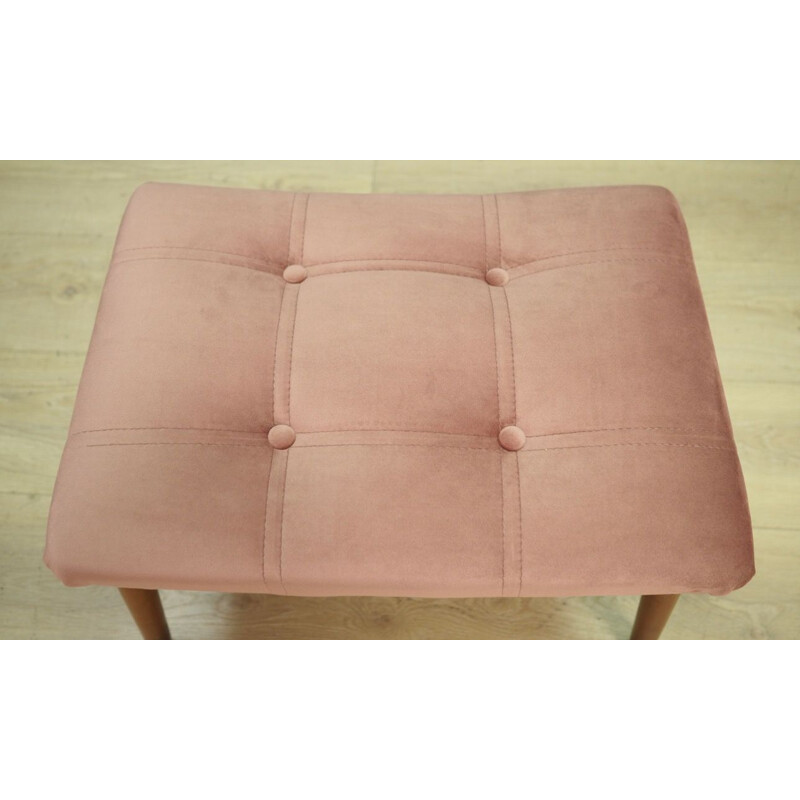 Danish pink vintage footrest, 1960s
