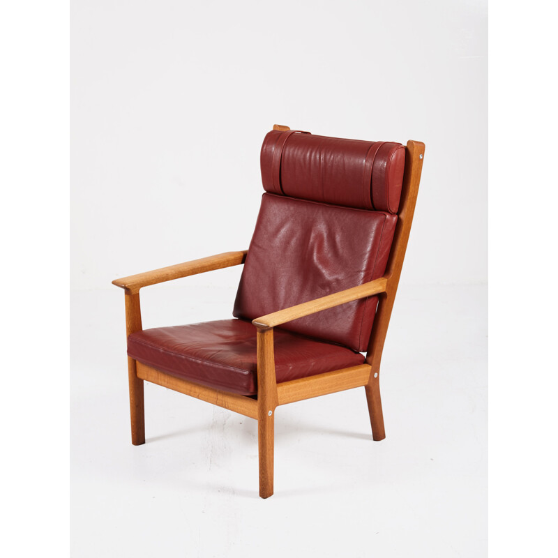 Vintage GE 265A fauteuil met hoge rugleuning van Hans J. Wegner voor Getama, 1970.