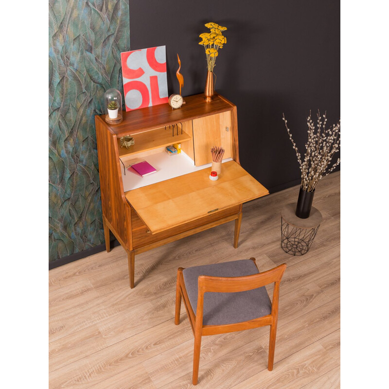 Vintage walnut secretary desk from 1960