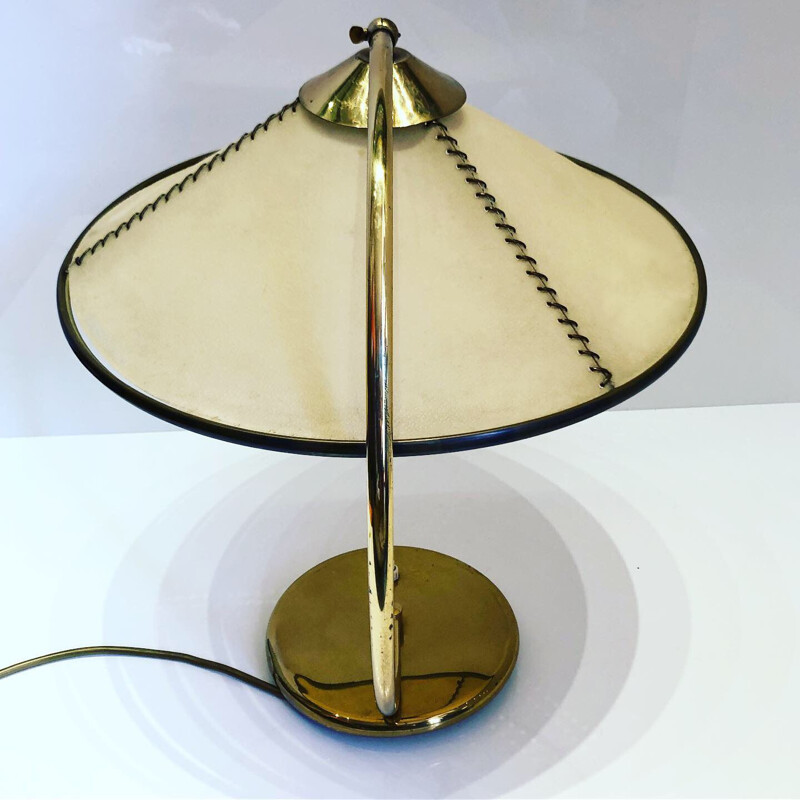 Large Bauhaus vintage table lamp by Helena Frantova 1950