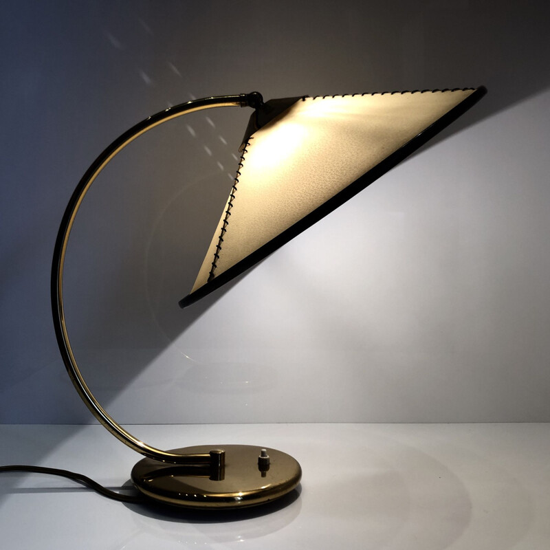 Large Bauhaus vintage table lamp by Helena Frantova 1950
