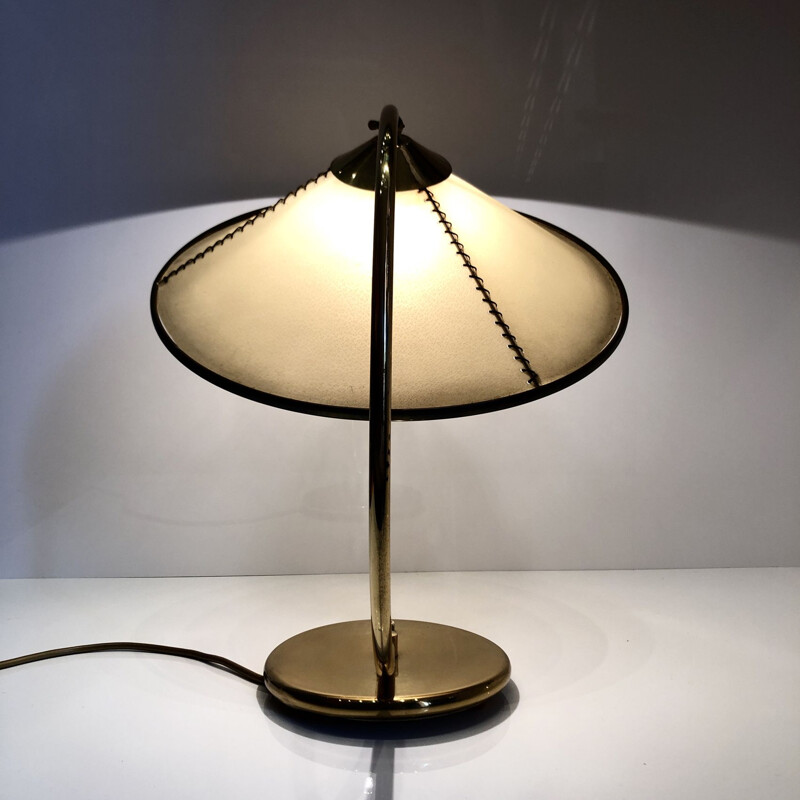 Large Bauhaus vintage table lamp by Helena Frantova 1950