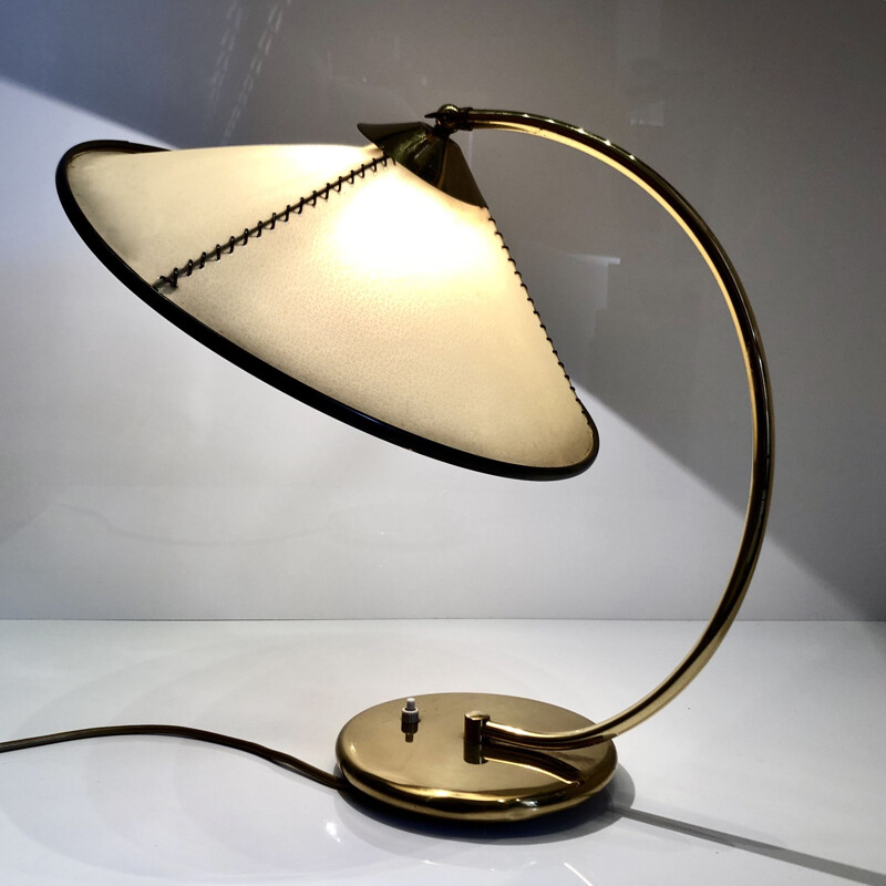 Grande Lampe de table vintage Bauhaus par Helena Frantova 1950