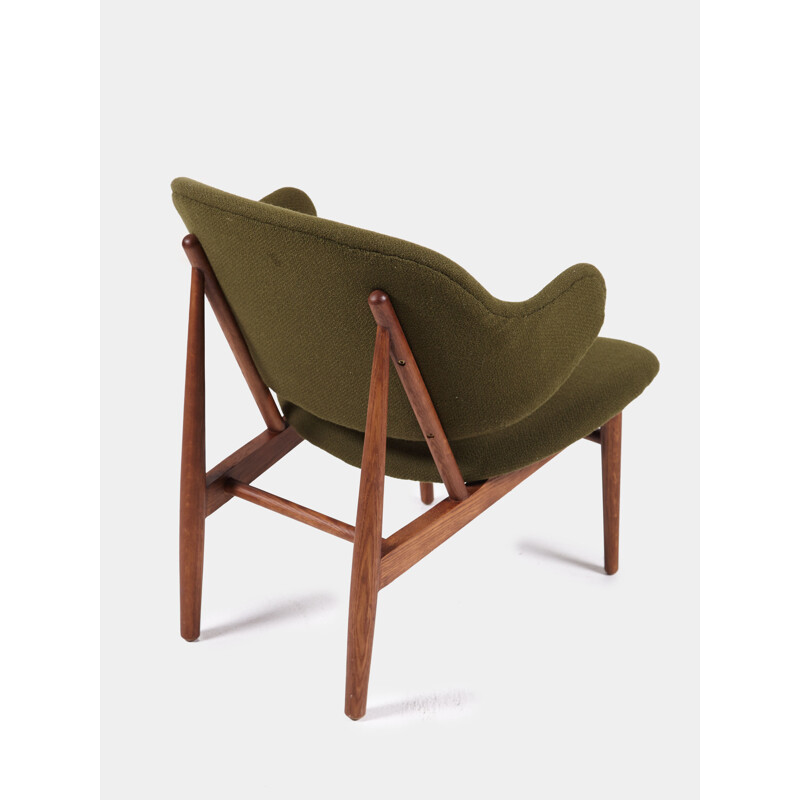 Silla de concha vintage de Ib Kofod Larsen para Christensen y Larsen, 1960