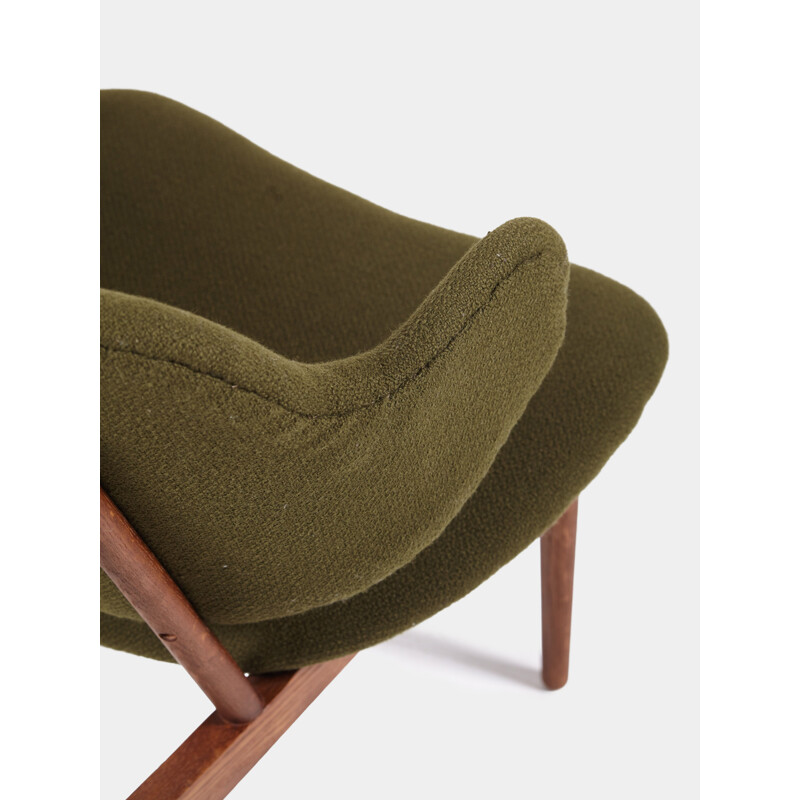 Silla de concha vintage de Ib Kofod Larsen para Christensen y Larsen, 1960