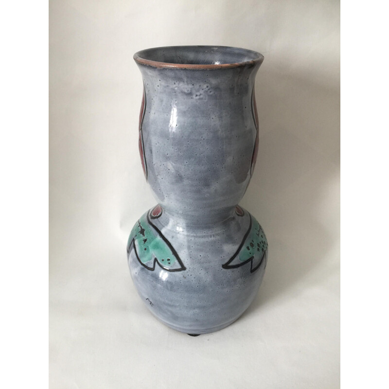 Vintage ceramic vase from Atelier Grandjean Jourdan by Vallauris