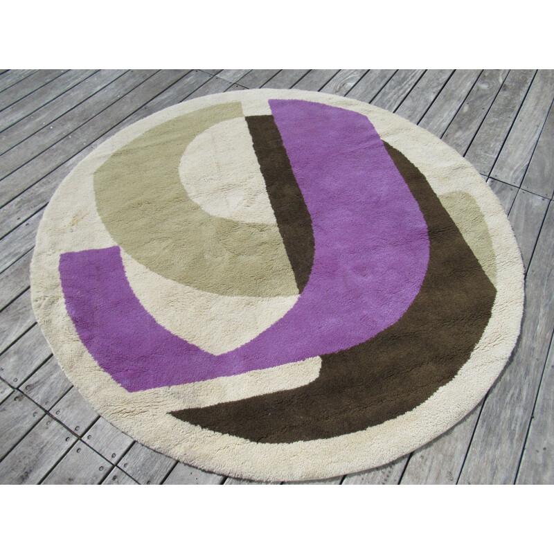 Vintage wool rug by Victor Zigante by Roche Bobois, 1970s