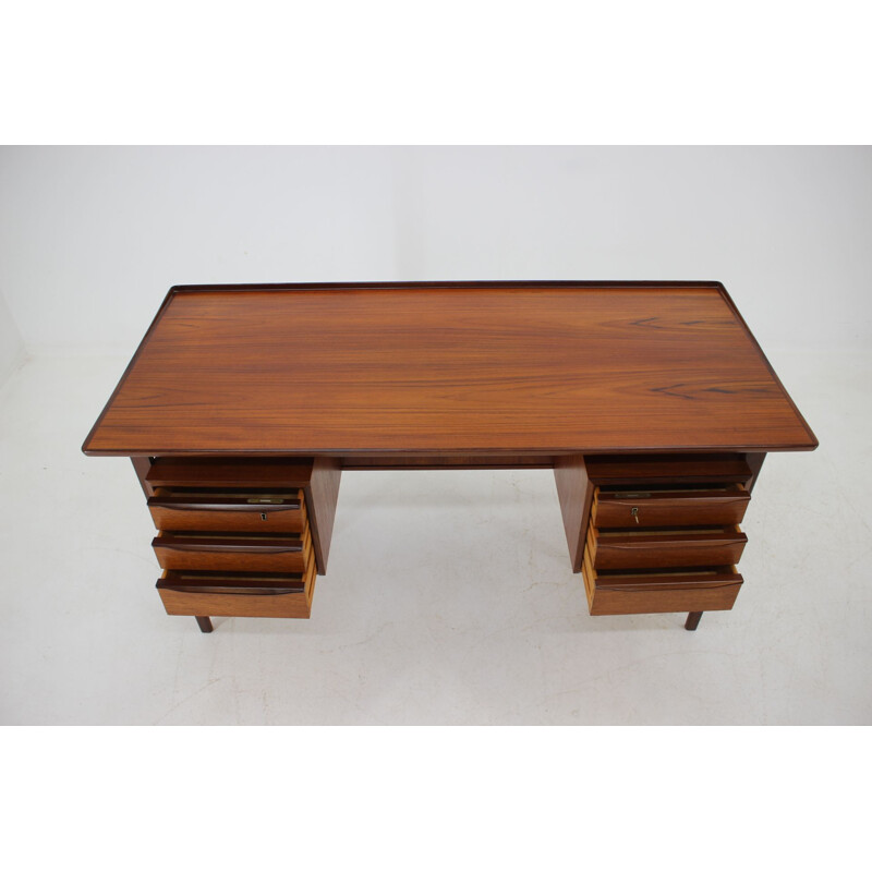 Vintage teak writing desk by Peter Lovig Nielsen, 1960s