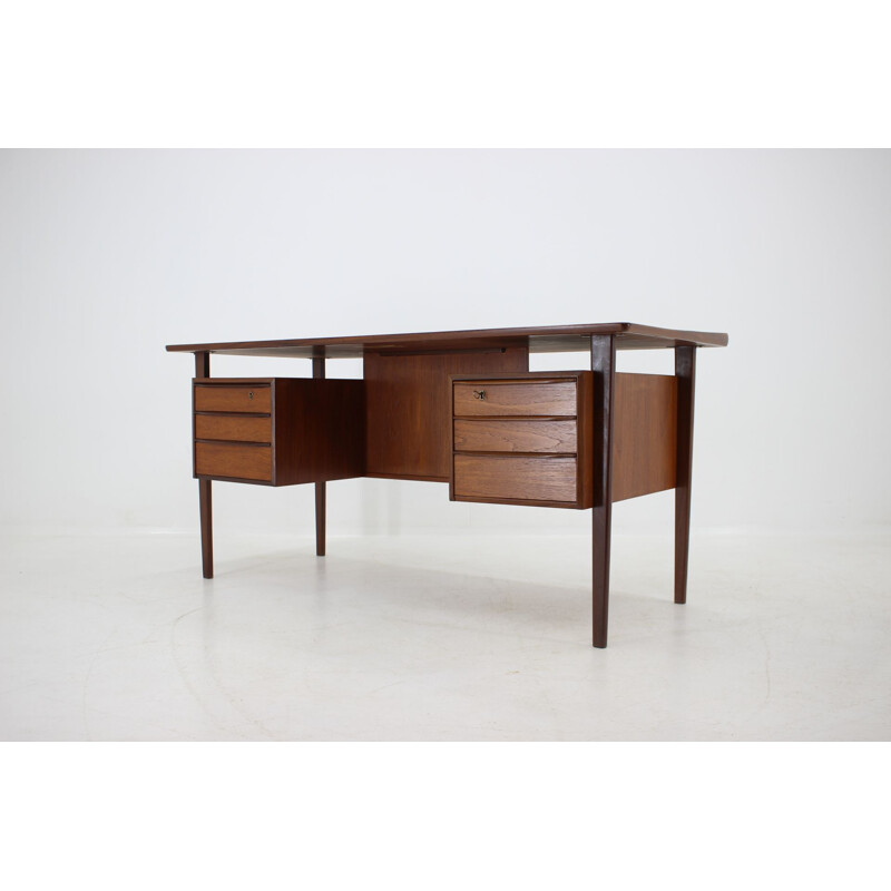 Vintage teak writing desk by Peter Lovig Nielsen, 1960s