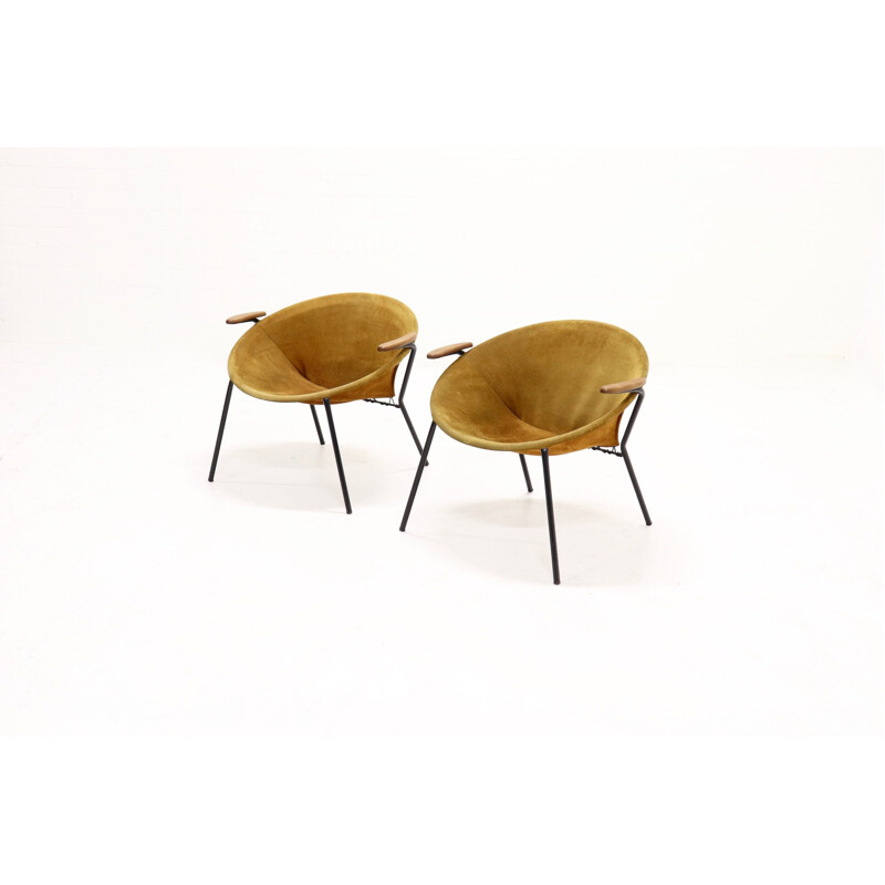 Set of 2 vintage "Balloon" armchairs by Hans Olsen for Lea Design, Denmark, 1960s