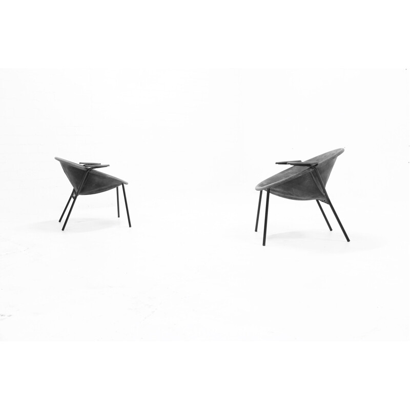 Set of 2 vintage "Balloon" armchairs by Hans Olsen for Lea Design, Denmark, 1960s