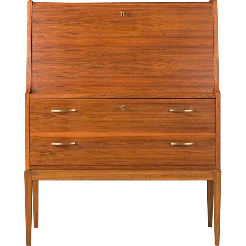 Vintage walnut secretary desk from 1960