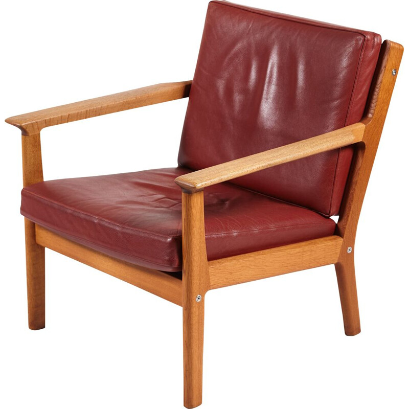 Poltrona vintage GE 265A con schienale alto di Hans J. Wegner per Getama, anni '70