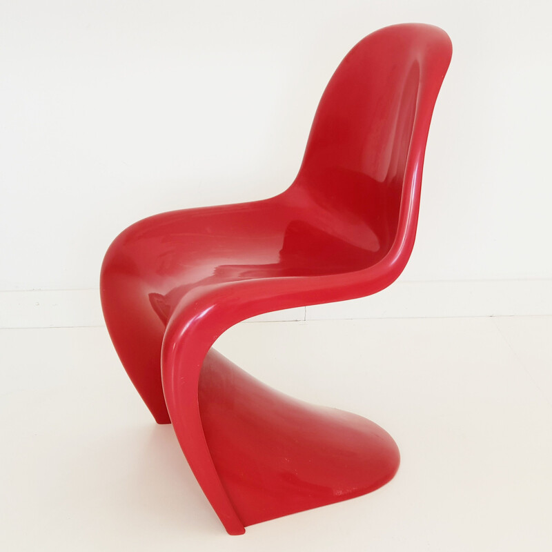 Vintage red S chair by Verner Panton for Fehlbaum Herman Miller, 1971