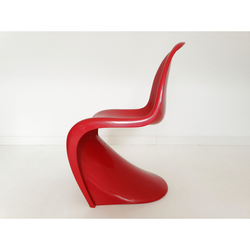 Chaise S rouge vintage de Verner Panton pour Fehlbaum Herman Miller, 1971