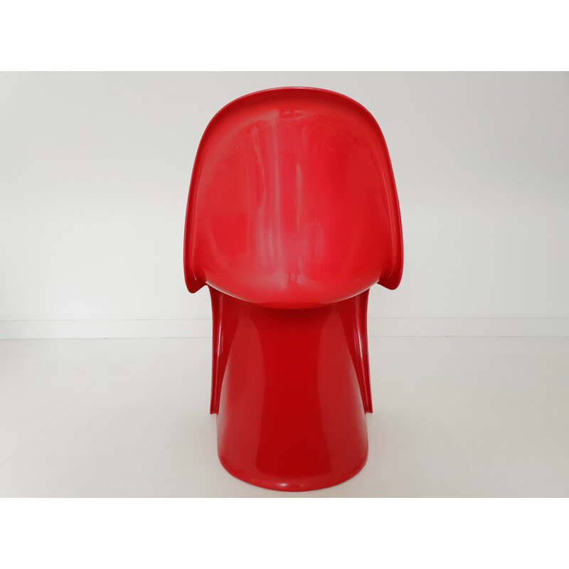 Chaise S rouge vintage de Verner Panton pour Fehlbaum Herman Miller, 1971