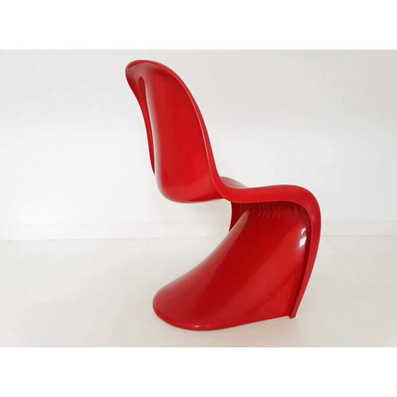 Chaise S rouge vintage de Verner Panton pour Fehlbaum Herman Miller, 1971