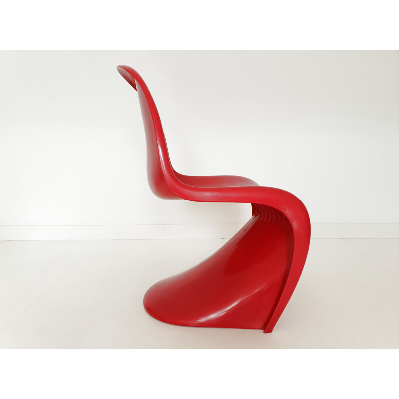 Vintage red S chair by Verner Panton for Fehlbaum Herman Miller, 1971