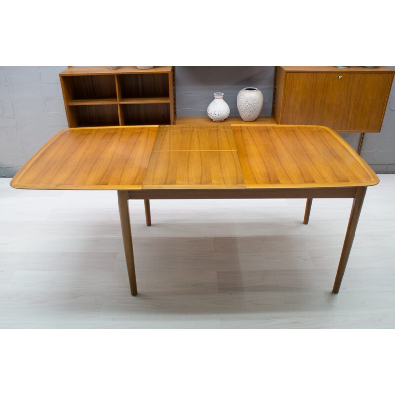 Grande table à repas vintage extensible de Lübke, 1960