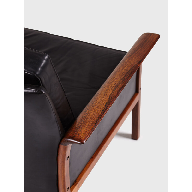 Vintage scandinavian rosewood lounge chair by Fredrik A. Kayser for Vatne Møbler, 1960