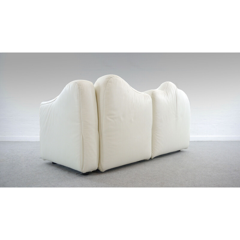 Canapé vintage "Cannaregio" en cuir blanc par Gaetano Pesce pour Cassina, 1987