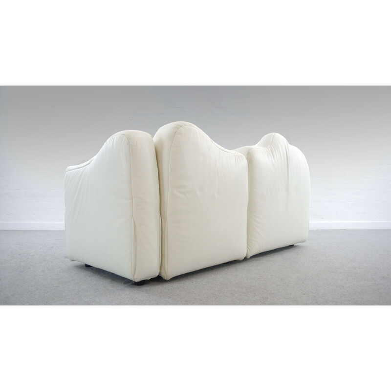 Vintage white Leather "Cannaregio" sofa by Gaetano Pesce for Cassina, 1987
