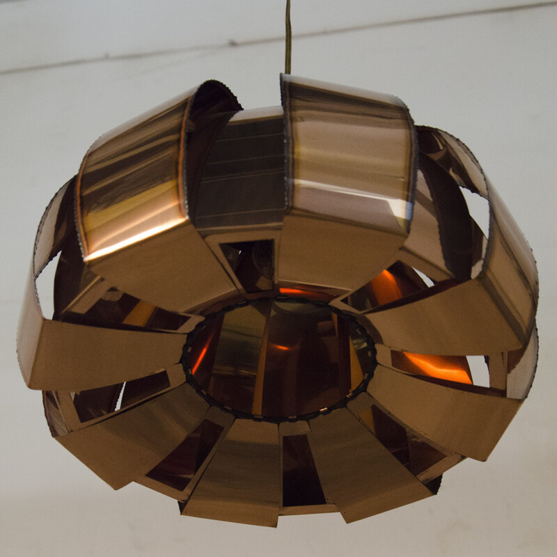 Vintage brass pendant lamp by Svend Aage Holm Sørensen poHolm-Sørensen