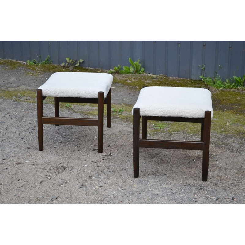 Pair of vintage stools by Hugo Frandsen for Spøttrup, 1960s