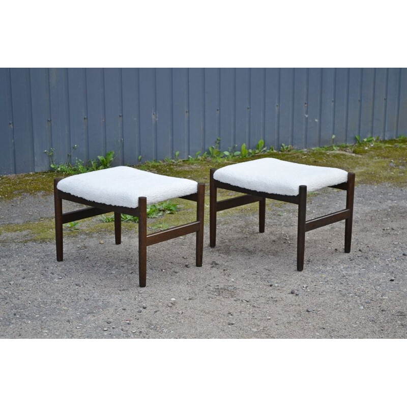 Pair of vintage stools by Hugo Frandsen for Spøttrup, 1960s