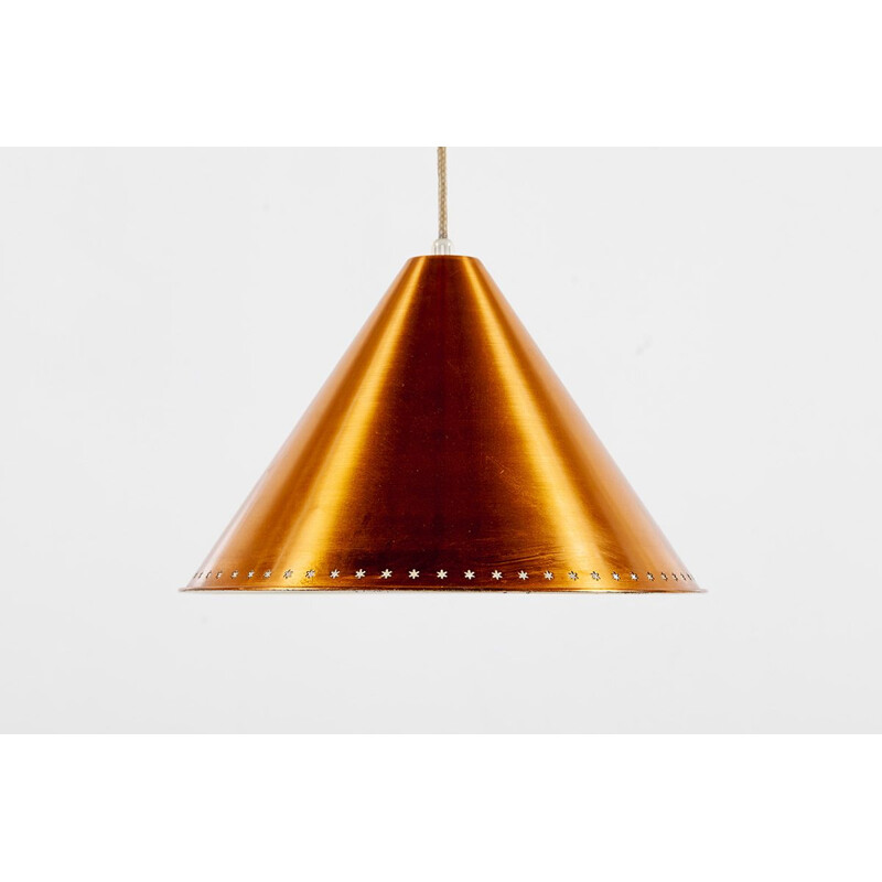 Vintage Kegle brass pendant by Bent Karlby for Lyfa