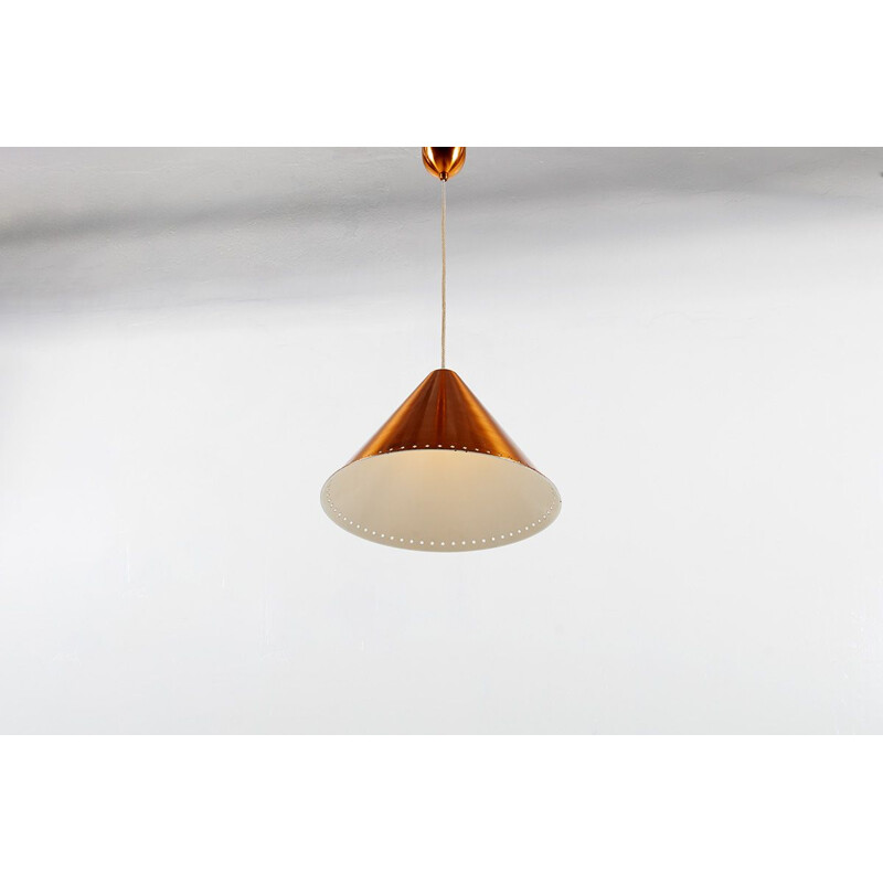 Vintage Kegle brass pendant by Bent Karlby for Lyfa