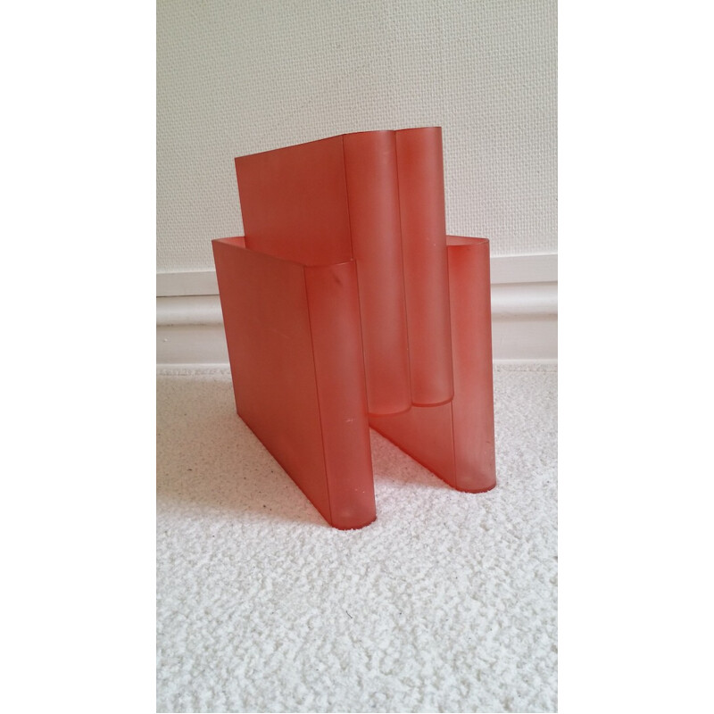 Kartell vintage magazin rack in plastic, Giotto STOPPINO - 1970s