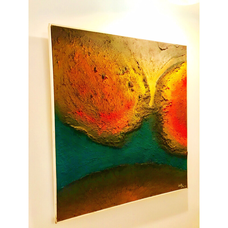 Vintage lava painting by Calleja