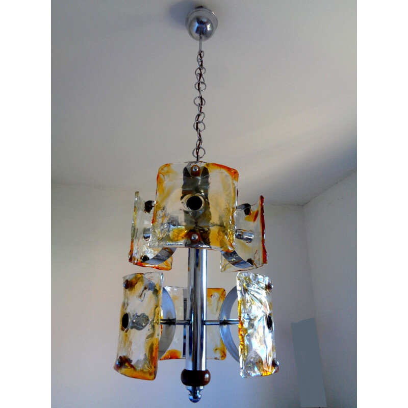 Vintage Mazzega chandelier from Murano, 1970