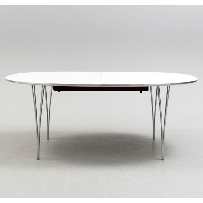 Vintage extending super ellipse table by Piet Hein For Fritz Hansen