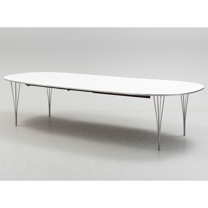 Vintage extending super ellipse table by Piet Hein For Fritz Hansen