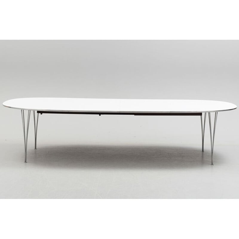 Table vintage "Super Ellipse" a rallonge par Piet Hein Pour Fritz Hansen