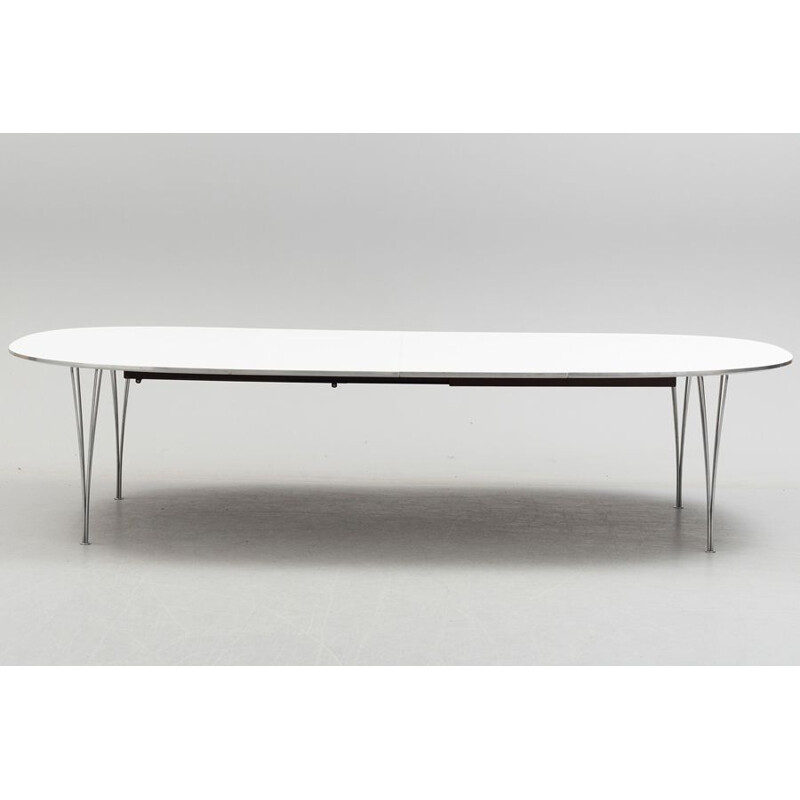 Vintage extending super ellipse table by Piet Hein For Fritz Hansen