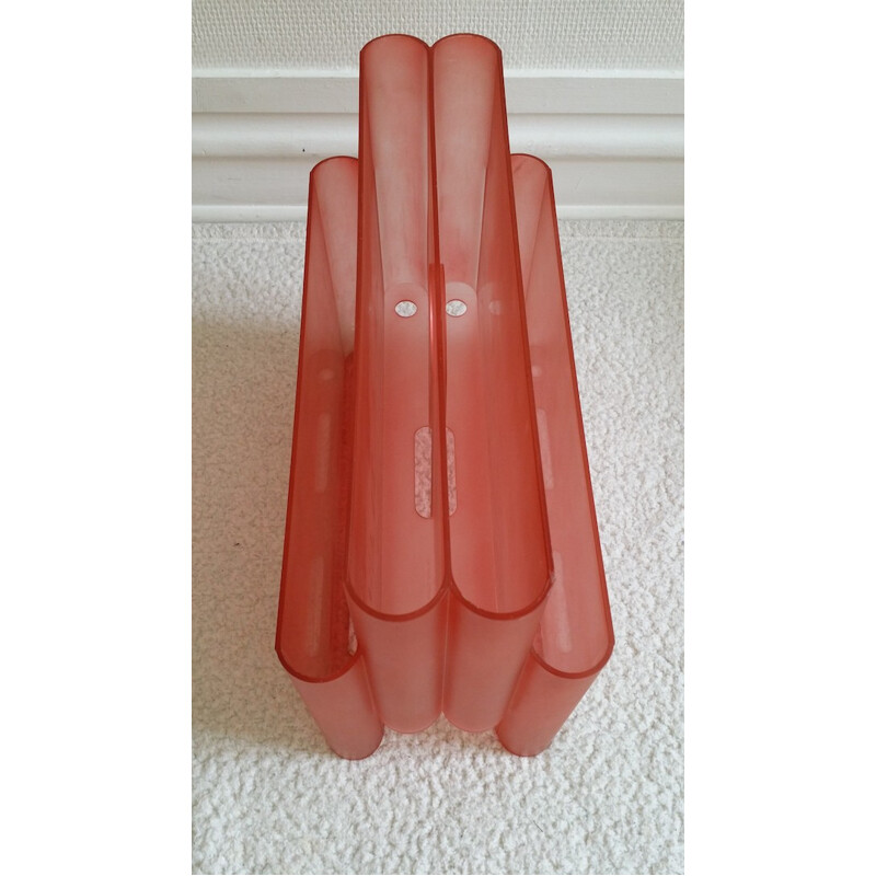 Kartell vintage magazin rack in plastic, Giotto STOPPINO - 1970s