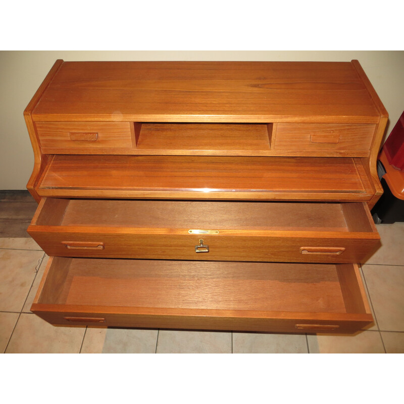 Vintage danish teak secretary A.W.Iversen 1960