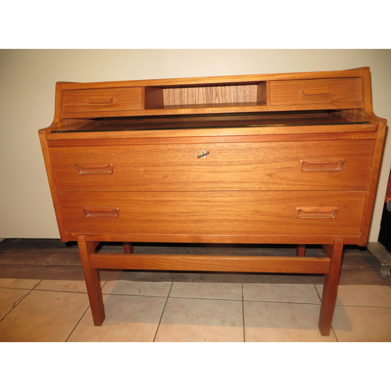 Vintage danish teak secretary A.W.Iversen 1960