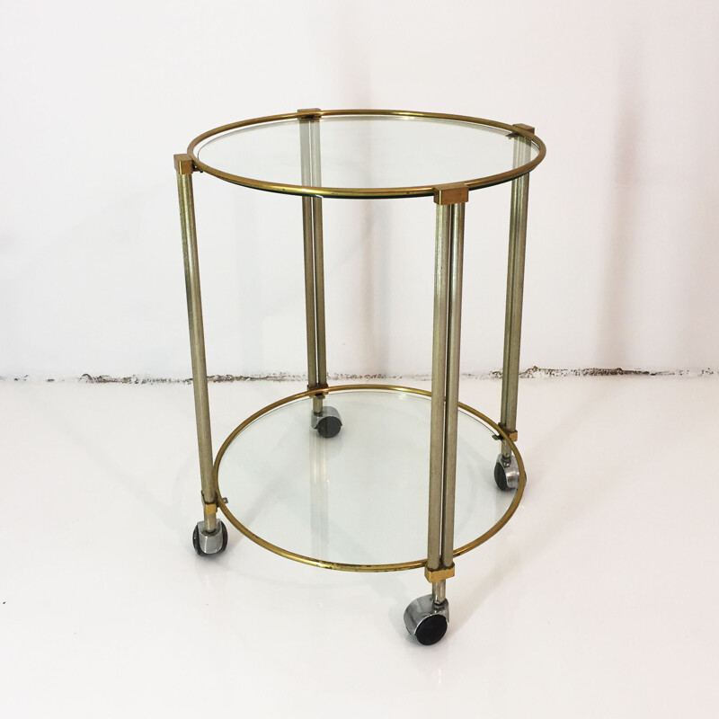 Vintage round drinks bar or trolley 1970