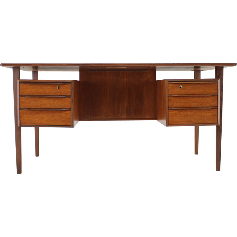 Vintage teak writing desk by Peter Lovig Nielsen, 1960s