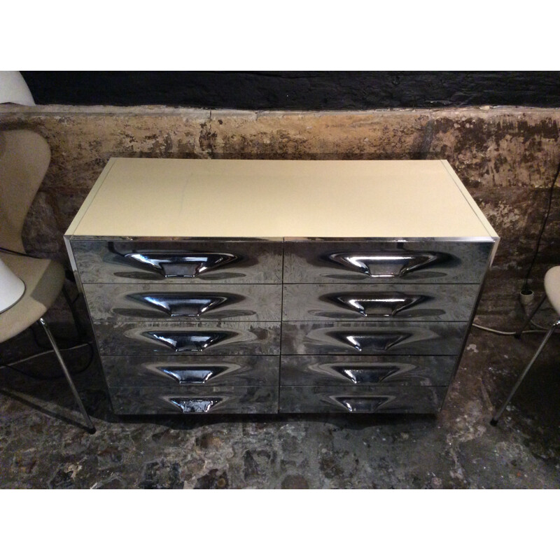 DS 2000 silver chest of drawers, Raymond Loewy - 1970s