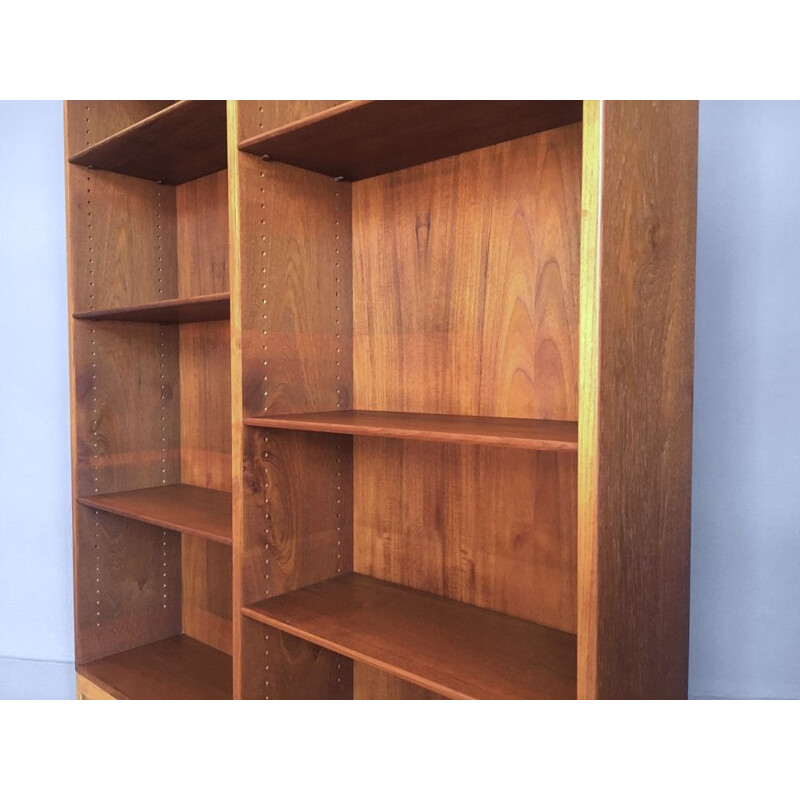 Pair of vintage Teak and Oak Bookcases by Borge Mogensen, Denmark, c.1960