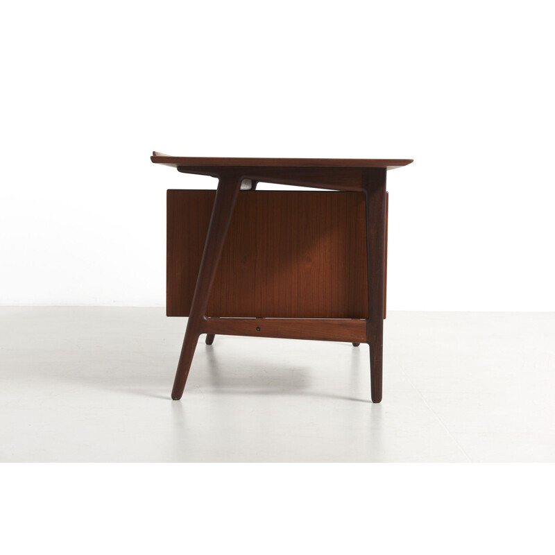 Vintage teak desk by Arne Vodder for Vamo, Denmark, 1960s